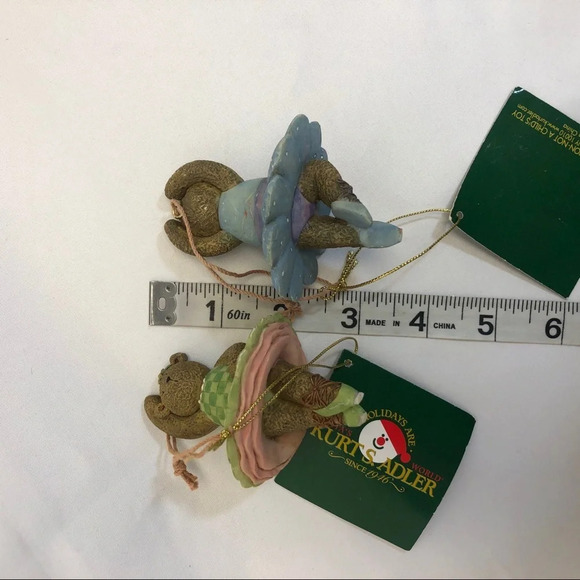 5/$20 kurt adler set of 2‎ ballerina bear ornament - Picture 4 of 4